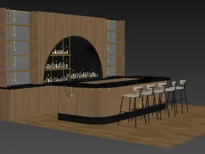 Restaurant bar 5 3D model
