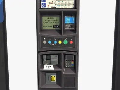 Parking Meter Low-poly 3D model