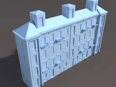 Apartment House 98 Low-poly 3D model