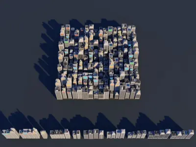 Low Poly City Mega Pack Low-poly 3D model