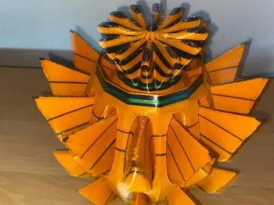Fountain Flower Lamp 3D print model