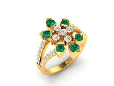 Diamond Ring For Women 3d Print Model 3D print model 11