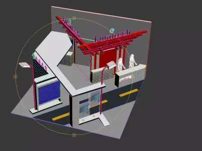 Creative booth 3D model purchase