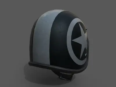 Helmet racer scifi Generic sport  Low-poly 3D model