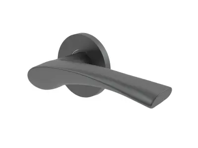 Urfic Belgravia Door Handle Matt Black 3D model