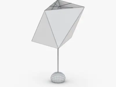 1412 - Paper Lamp Low-poly 3D model