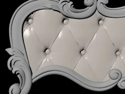 bed - footboard and headboard 3D model