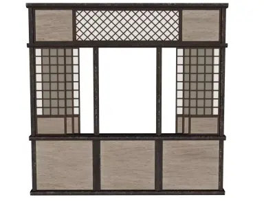 Capiz Window 01 Low-poly 3D model