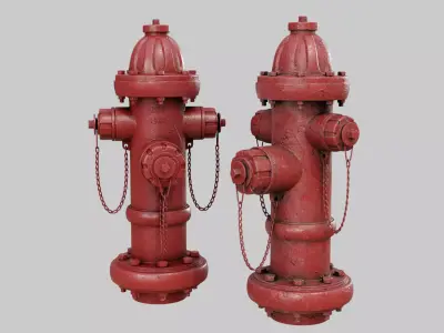 Fire Hydrant High poly 3D model