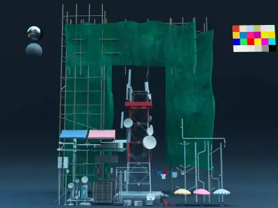 City Buildings Props 3D model