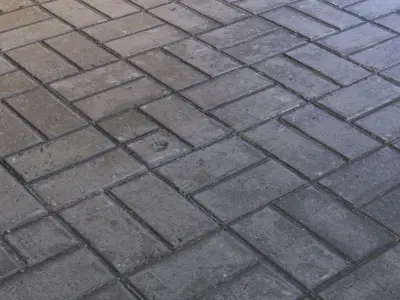 Photogrammetry Used floor bricks Free 3D model