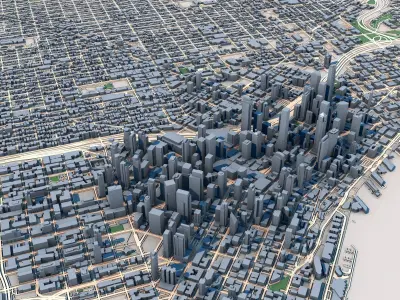 Seattle City Washington United States 3D model