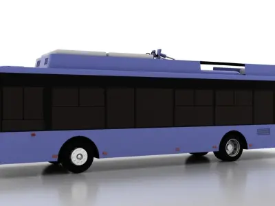 Trolleybus Bogdan T70118 Low Low-poly 3D model