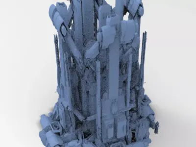 Advanced Ancient Civilization Ship architecture 21  3D model