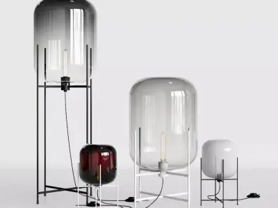 Oda Pulpo Lamp Set 3D model