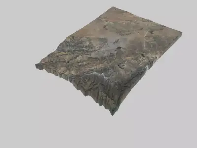 LA PAZ City Low-poly 3D model