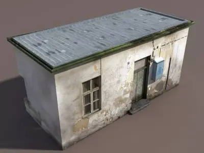 Derelict House Low poly 66 3D model