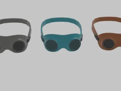 LOW-POLY SCI-FI GLASSES Low-poly 3D model