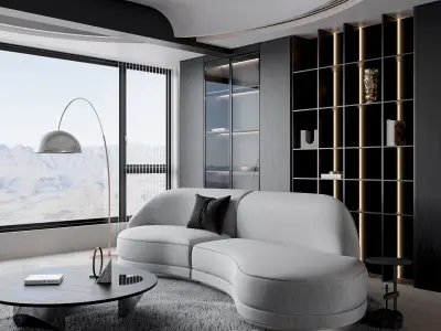 Apartment interior scenes    3D model order