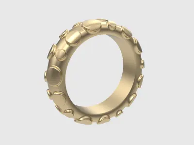 Artistic Textured Dome Ring JDBCo 3D print model
