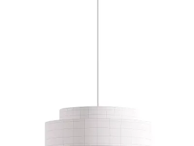 Eline 3 - Light Dimmable Drum Chandelier 3D model