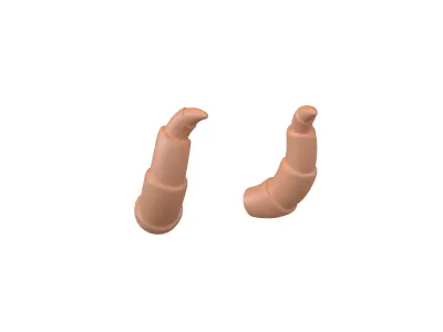 Demon Horn v2 002 Low-poly 3D model