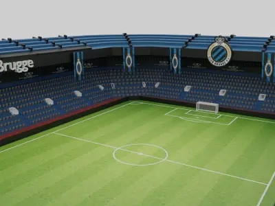 Club Brugge Football Stadium Low-poly 3D model