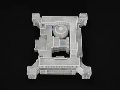 Low Poly Palace Of The Parliament - Romania Low-poly 3D model