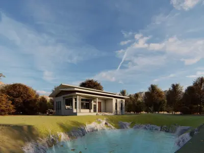 Modern House T7 3D model