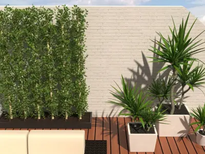 modern terrace 3D model