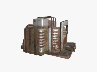 SciFi Bank A10 Abandoned - Sci Fi Exterior Design Low-poly 3D model