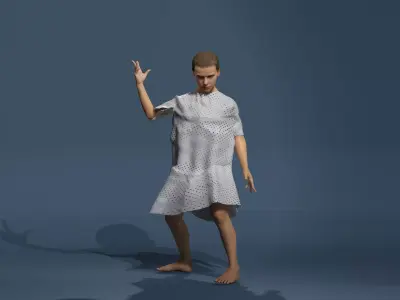 Stranger Things Eleven Season 1 Realistic Character Fully Rigged Low-poly 3D model