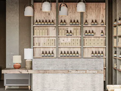 Urban Retail Concrete and Wood Retail Haven 3D model