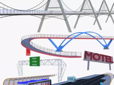 Traffic assets collection IV 3D Model Pack