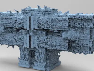 Babylonian Ancient Stone 7 models 3D model