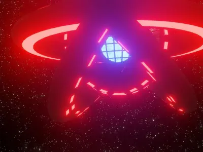 Dyson Sphere Death Star Low-poly 3D model