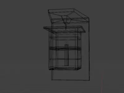 Cartoon simple stylized Wall Scone Light for Games and Others Low-poly 3D model