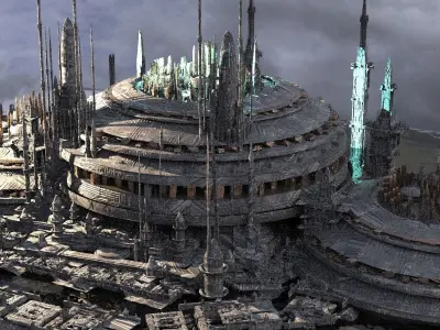 Cloning facility moon base kit bash 3D model