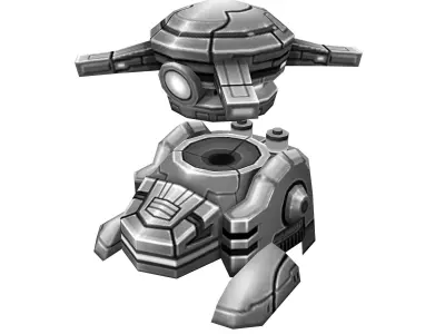 Rotating turret - frozen type 03 3D model