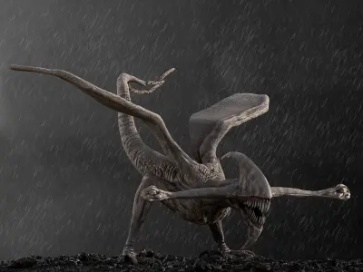 Bioraptor  Low-poly 3D model