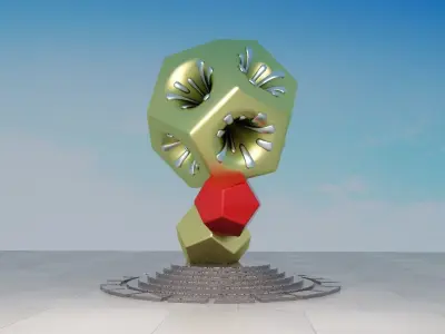 Abnormity   sculpture Classic life culture symbol of the city  3D model