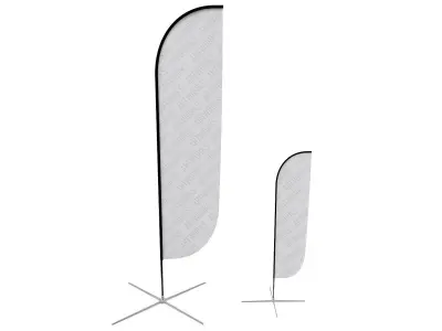 Feather flag 3DM021 3D model