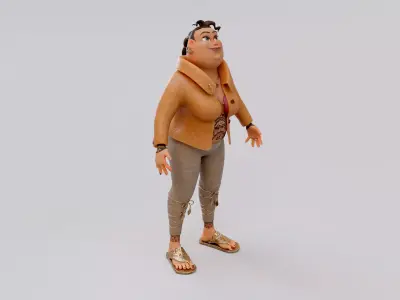 Stylized Character Low-poly 3D model