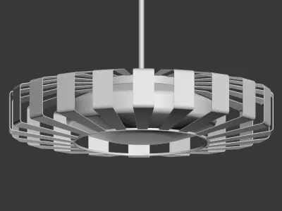 Spoked Saucer Chandelier Small Mid Century  3D model