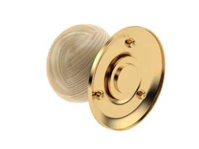 Pine Wood Mortice Door Knob 3D model