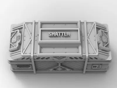 Legion Longsword Mortar ammo crates 3D print model