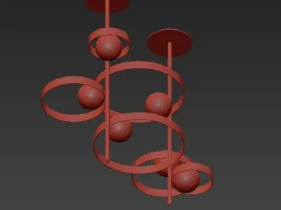BUBBLE chandelier with balls 3D model