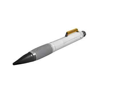 White Modern Stylus Pen Low-poly 3D model