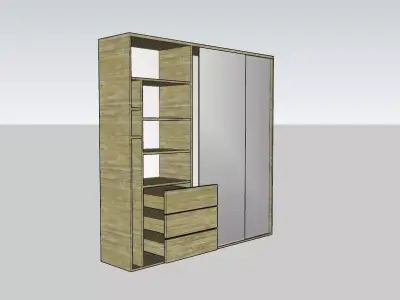 sliding wardrobe 3D model