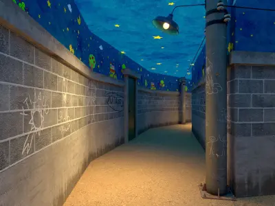 Squid Game season 3 Hide and seek game scene 3D model